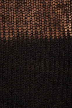 Sweaters & Cardigans | Sweaters-Dynamite Sheer Stripe Sweater Black