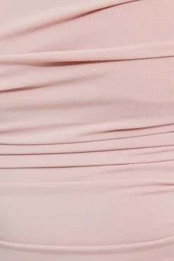 Tees & Tanks | Tees & Tanks-Dynamite Shirred Sweetheart Bodysuit Pink
