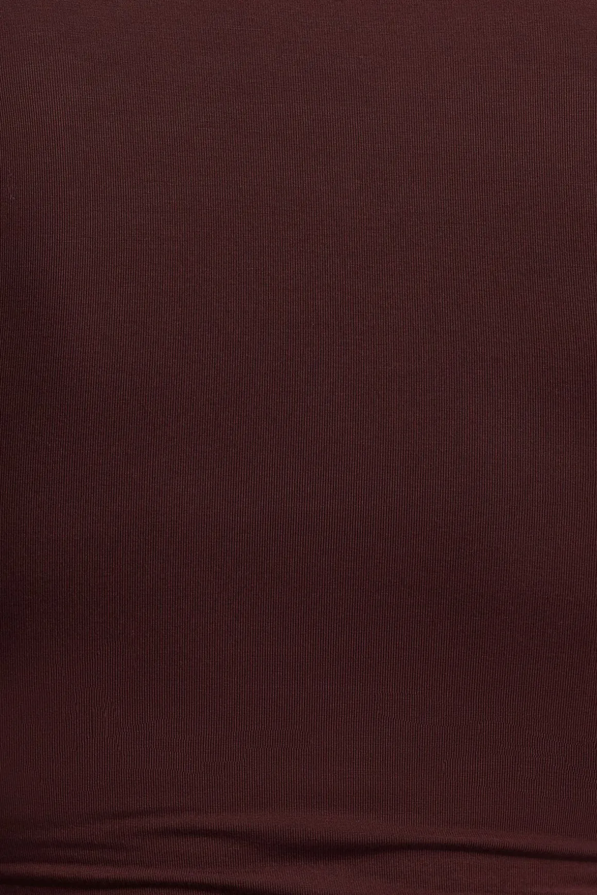 Tees & Tanks | Long Sleeve Tops-Dynamite Shoulder Pad Mock Neck Top Burgundy