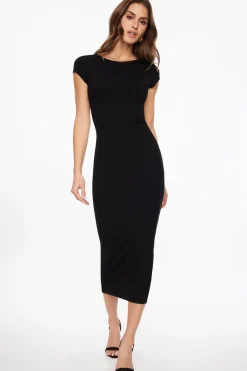 Dresses & Jumpsuits | Midi & Maxi Dresses-Dynamite Skye Open Back Midi Dress Black