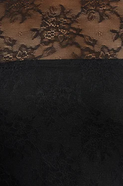 Tees & Tanks | Bestsellers-Dynamite Skylar Lace Bodysuit Black