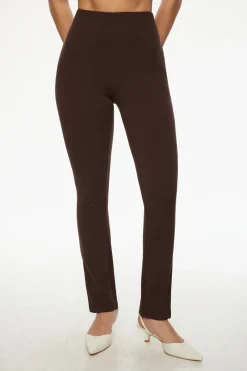 Pants | Leggings-Dynamite Slim Zip Hem Pants Brown