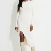 Dresses & Jumpsuits | Bestsellers-Dynamite Slit Midi Dress White