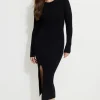 Dresses & Jumpsuits | New Dresses-Dynamite Slit Midi Dress Black