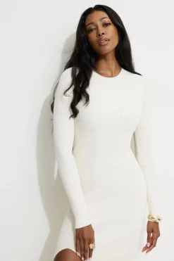 Dresses & Jumpsuits | Bestsellers-Dynamite Slit Midi Dress White
