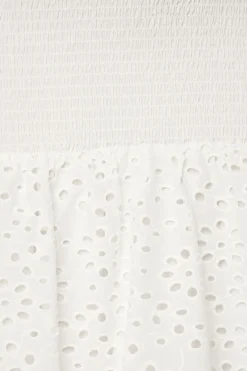 Dresses & Jumpsuits | Midi & Maxi Dresses-Dynamite Smocked Eyelet Maxi Dress White