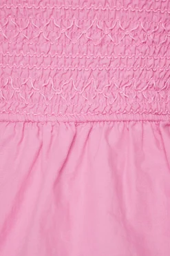 Blouses & Tops | Blouses & Tops-Dynamite Smocked Peplum Cami Pink