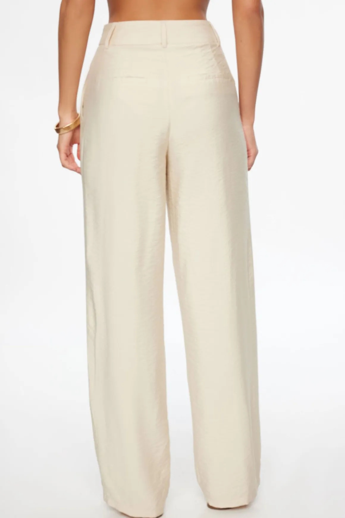 Pants | Wide Leg Pants-Dynamite Sofia Crinkled Pleated Straight Leg Pants Brown
