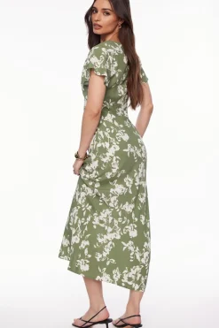 Dresses & Jumpsuits | Midi & Maxi Dresses-Dynamite Soraya Floral Maxi Dress Green
