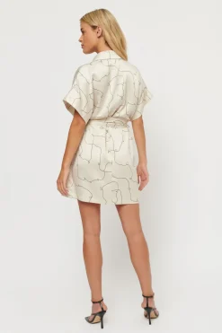 Dresses & Jumpsuits | Mini Dresses-Dynamite Stella Belted Shirt Dress