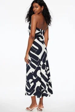 Dresses & Jumpsuits | Midi & Maxi Dresses-Dynamite Strapless Satin Maxi Slip Dress Black