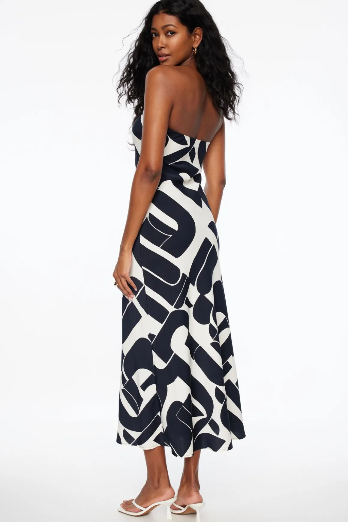Dresses & Jumpsuits | Midi & Maxi Dresses-Dynamite Strapless Satin Maxi Slip Dress Black