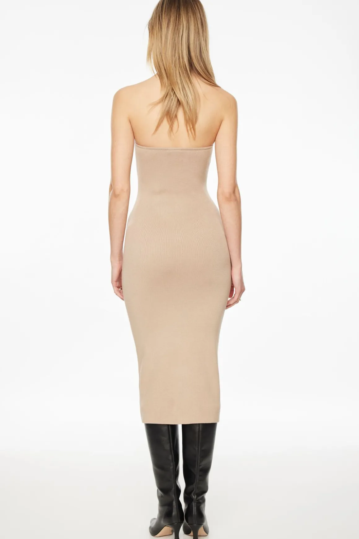 Dresses & Jumpsuits | Midi & Maxi Dresses-Dynamite Strapless Sweater Midi Dress Brown