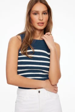 Sweaters & Cardigans | Sweaters-Dynamite Sweater Tank Top Blue