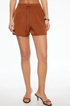 Shorts | Matching Sets-Dynamite Tatiana Satin Shorts Red
