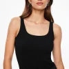 Tees & Tanks | Tees & Tanks-Dynamite Tayla Ribbed Scoop Tank Top Black