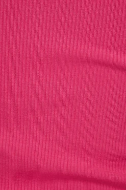 Tees & Tanks | Tees & Tanks-Dynamite Tayla Ribbed Scoop Tank Top Pink