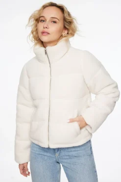 Coats & Jackets | Classic Coats-Dynamite Teddy Puffer Jacket White