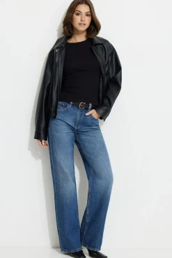 Tees & Tanks | Tees & Tanks-Dynamite Tedi Ribbed Long Sleeve T Shirt Black