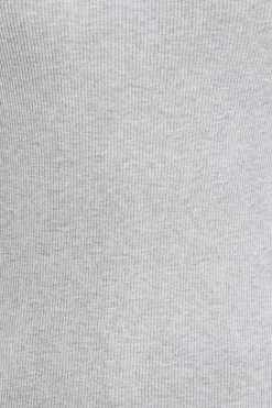 Tees & Tanks | Online Exclusives-Dynamite Tedi Ribbed Long Sleeve T Shirt Gray