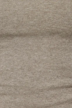 Tees & Tanks | Tees & Tanks-Dynamite Tedi Ribbed Long Sleeve T Shirt Brown