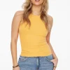 Tees & Tanks | Tees & Tanks-Dynamite Tedi Ribbed Tank Top Orange
