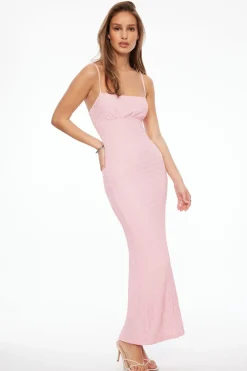 Midi & Maxi Dresses | Wedding Guest Dresses-Dynamite Textured Maxi Dress Pink