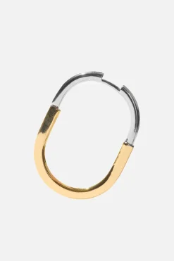 Earrings-Dynamite Two-Tone Hoop Earrings Pink