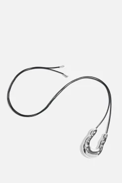 Necklaces-Dynamite U Pendant Necklace Gray