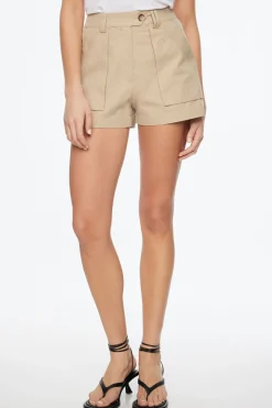 Shorts | Shorts-Dynamite Utility High Waisted Shorts Brown