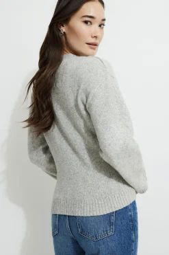 Sweaters & Cardigans | Sweaters-Dynamite V-Neck Button Cardigan Gray