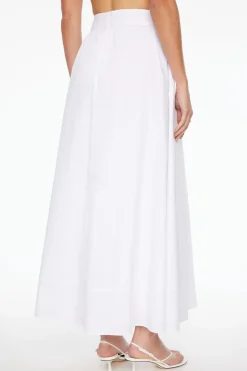 Skirts & Skorts | Skirts-Dynamite Voluminous Poplin Maxi Skirt White