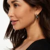 Earrings-Dynamite Wave Hoop Earrings Grey