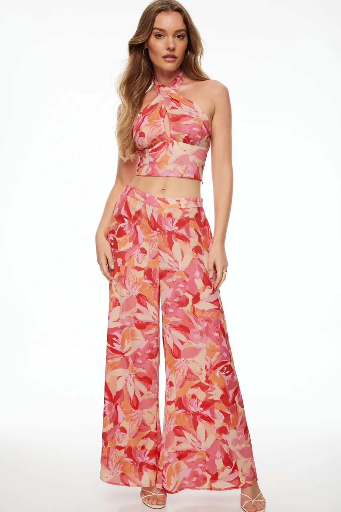 Pants | Wide Leg Pants-Dynamite Wide Leg Palazzo Pants Pink