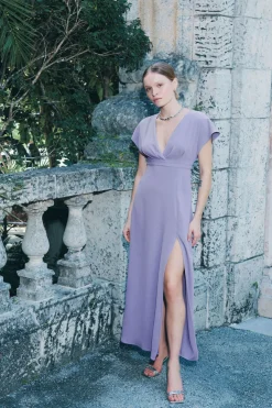 Dresses & Jumpsuits | Midi & Maxi Dresses-Dynamite Wrap Maxi Dress Blue