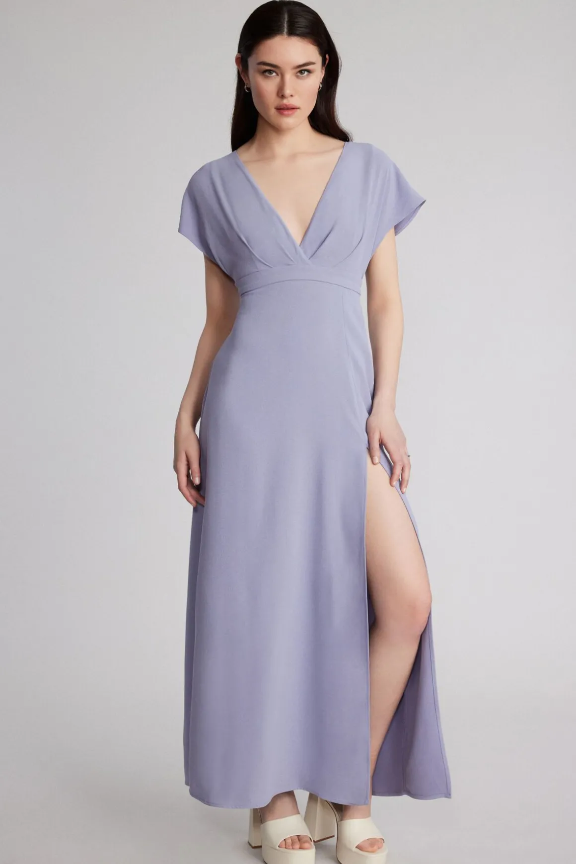 Dresses & Jumpsuits | Midi & Maxi Dresses-Dynamite Wrap Maxi Dress Blue