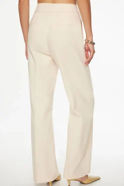 Pants | Straight Leg Pants-Dynamite Yasmin Straight Leg Linen Pants Brown