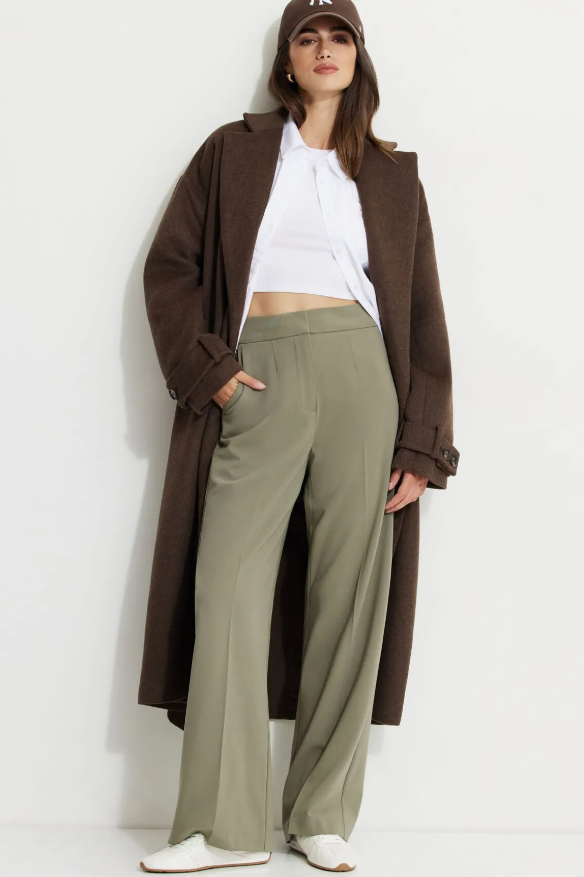 Pants | Straight Leg Pants-Dynamite Yasmin Straight Leg Pants Green