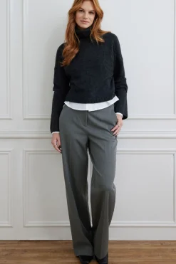 Pants | Matching Sets-Dynamite Yasmin Straight Leg Pants Gray