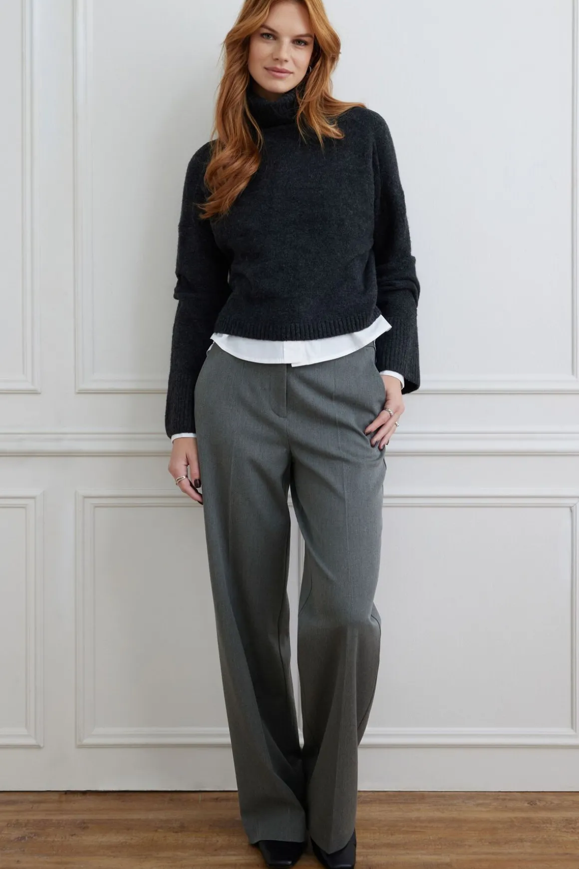 Pants | Matching Sets-Dynamite Yasmin Straight Leg Pants Gray