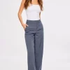 Pants | Straight Leg Pants-Dynamite Yasmin Straight Leg Pants Blue