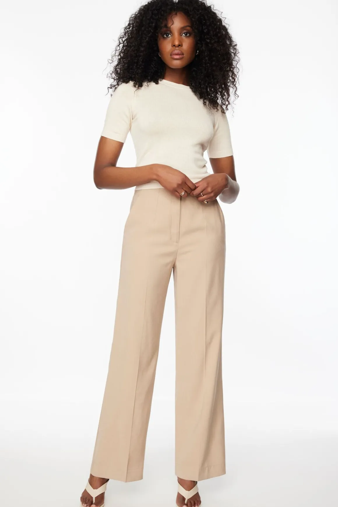 Straight Leg Pants | Short & Long Lengths-Dynamite Yasmin Straight Leg Pants Brown