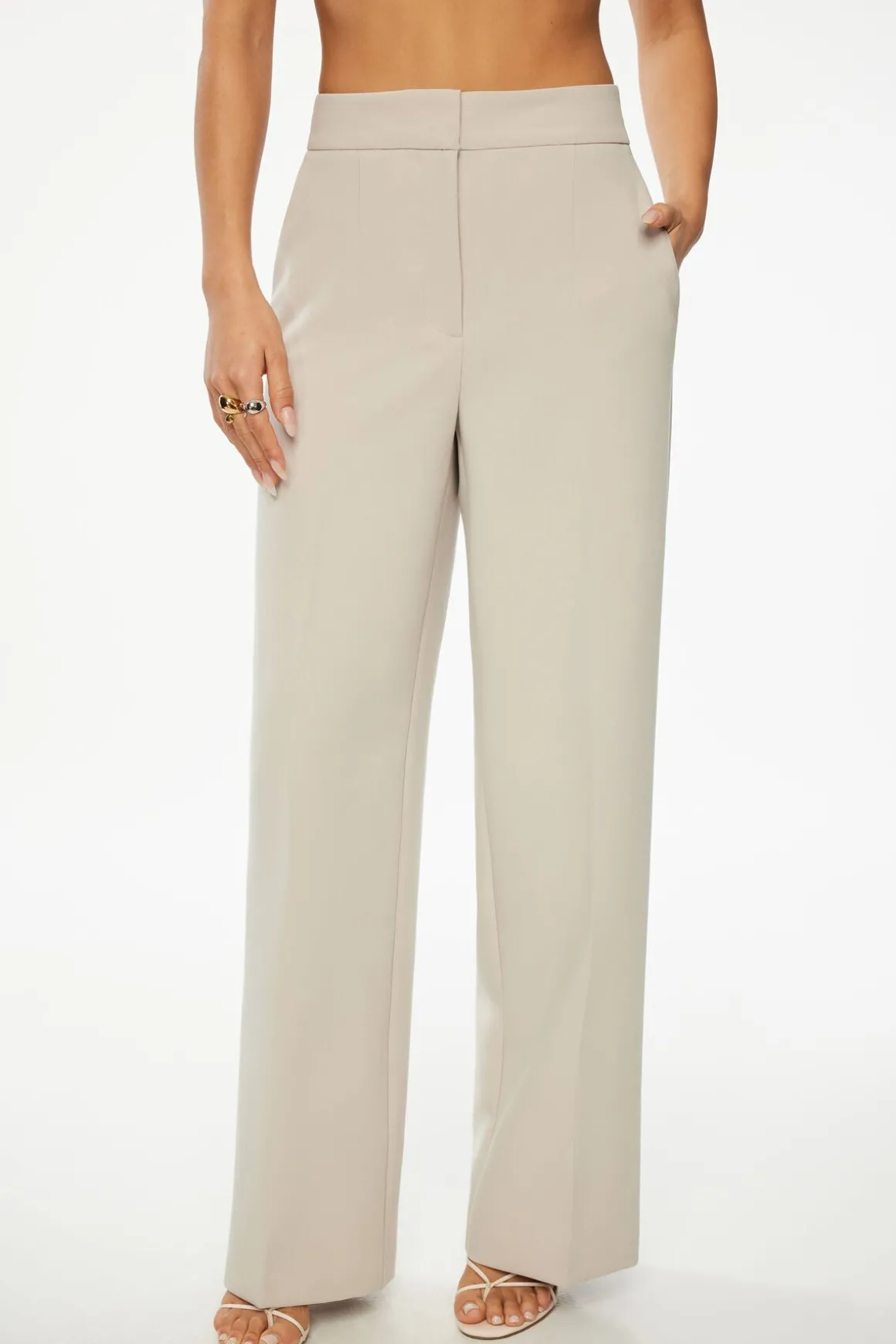 Pants | Straight Leg Pants-Dynamite Yasmin Straight Leg Pants Grey