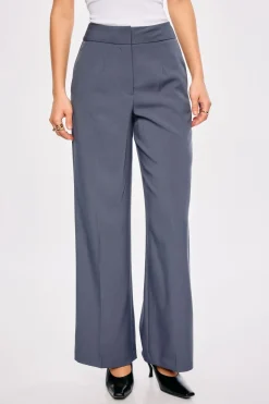 Pants | Straight Leg Pants-Dynamite Yasmin Straight Leg Pants Blue