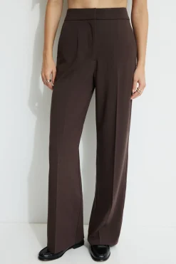 Pants | Bestsellers-Dynamite Yasmin Straight Leg Pants Brown