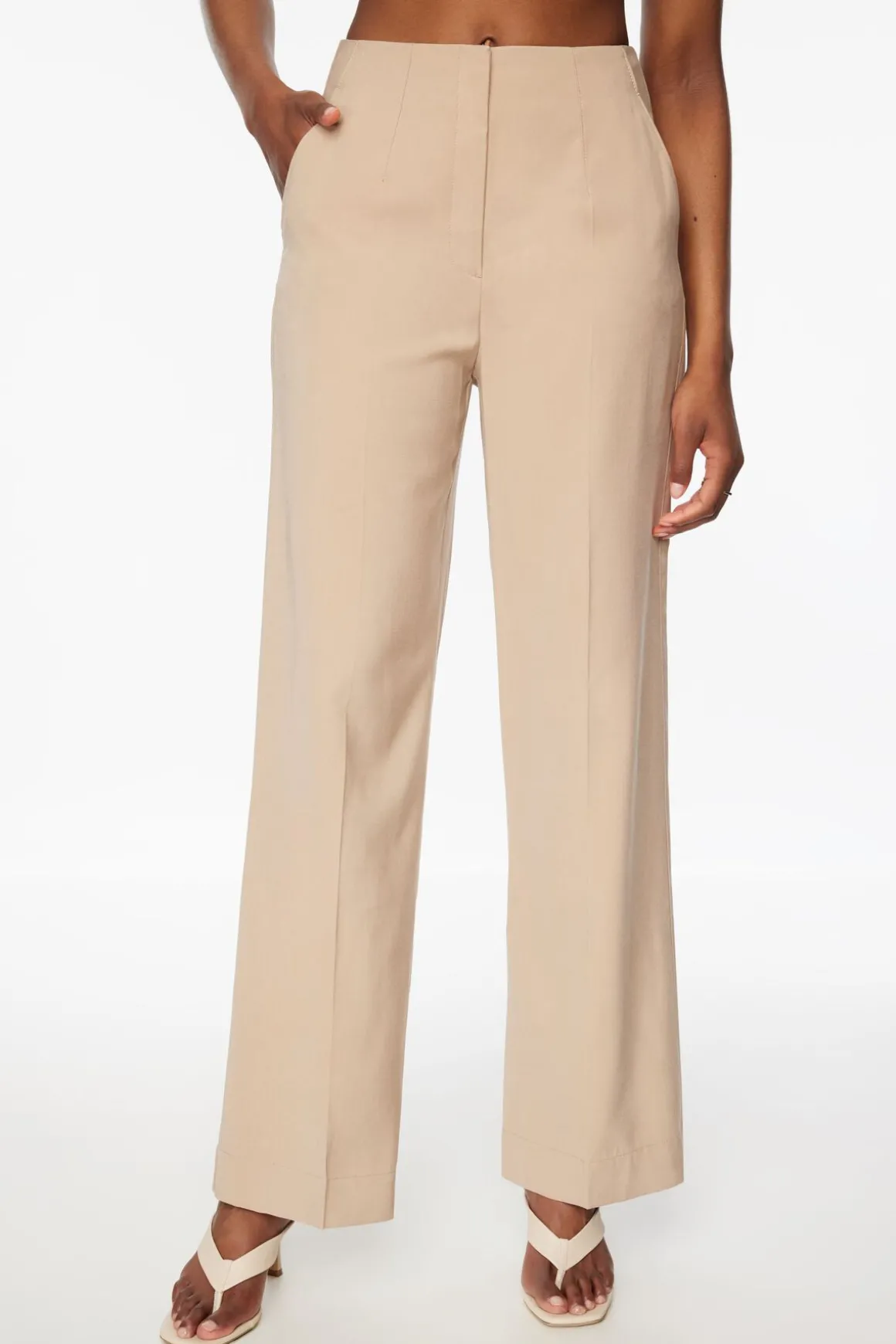 Straight Leg Pants | Short & Long Lengths-Dynamite Yasmin Straight Leg Pants Brown