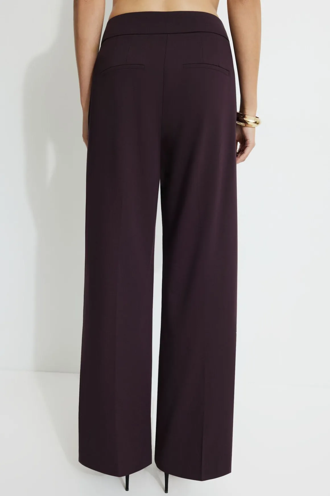 Pants | Straight Leg Pants-Dynamite Yasmin Straight Leg Pants Burgundy