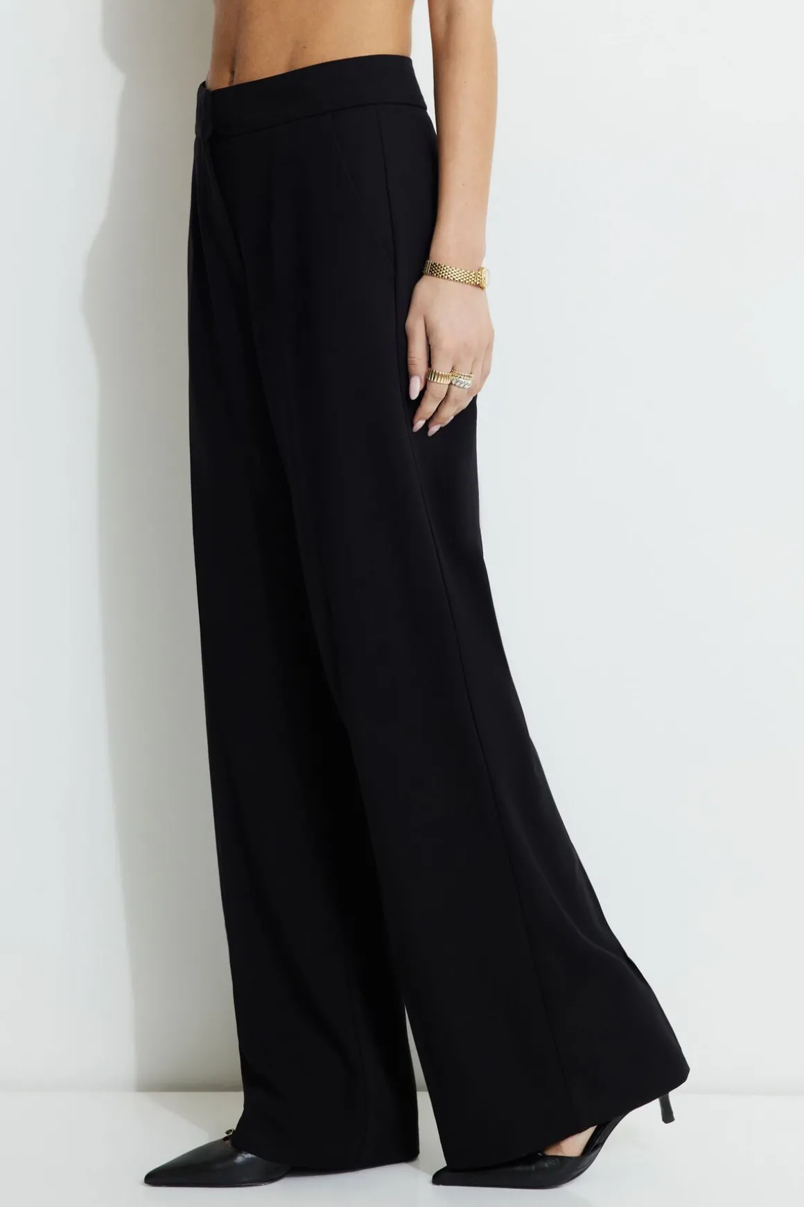 Pants | Bestsellers-Dynamite Yasmin Straight Leg Pants Black