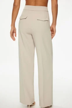 Pants | Straight Leg Pants-Dynamite Yasmin Straight Leg Pants Grey