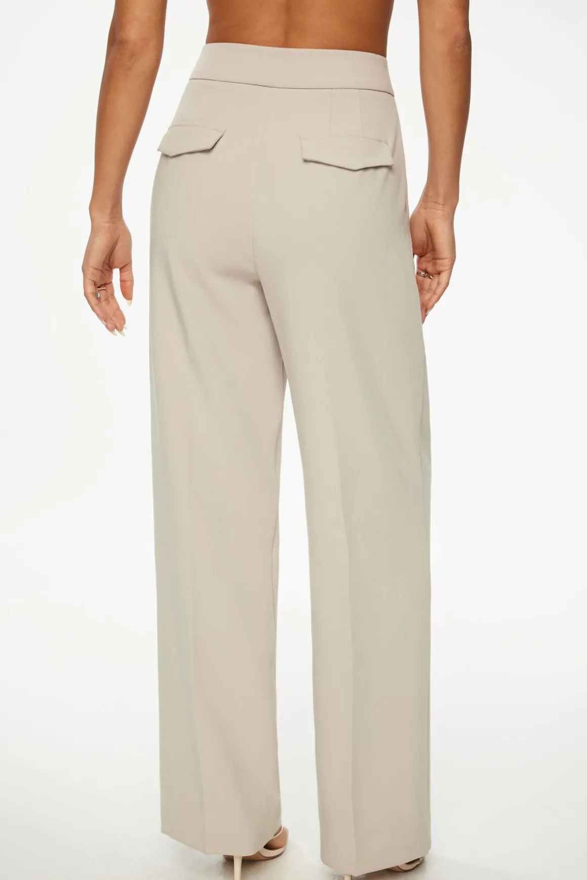 Pants | Straight Leg Pants-Dynamite Yasmin Straight Leg Pants Grey